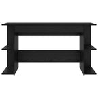 Schreibtisch mit Regal Schwarz Eichen-Optik 140 x 50 x 75 cm