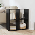 Bücherregal Schwarz Eichen-Optik 69,5 x 29 x 69,5 cm