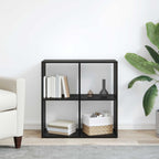 Bücherregal Schwarz Eichen-Optik 69,5 x 29 x 69,5 cm