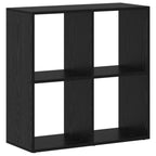 Bücherregal Schwarz Eichen-Optik 69,5 x 29 x 69,5 cm