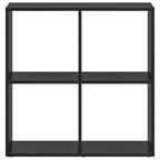 Bücherregal Schwarz Eichen-Optik 69,5 x 29 x 69,5 cm