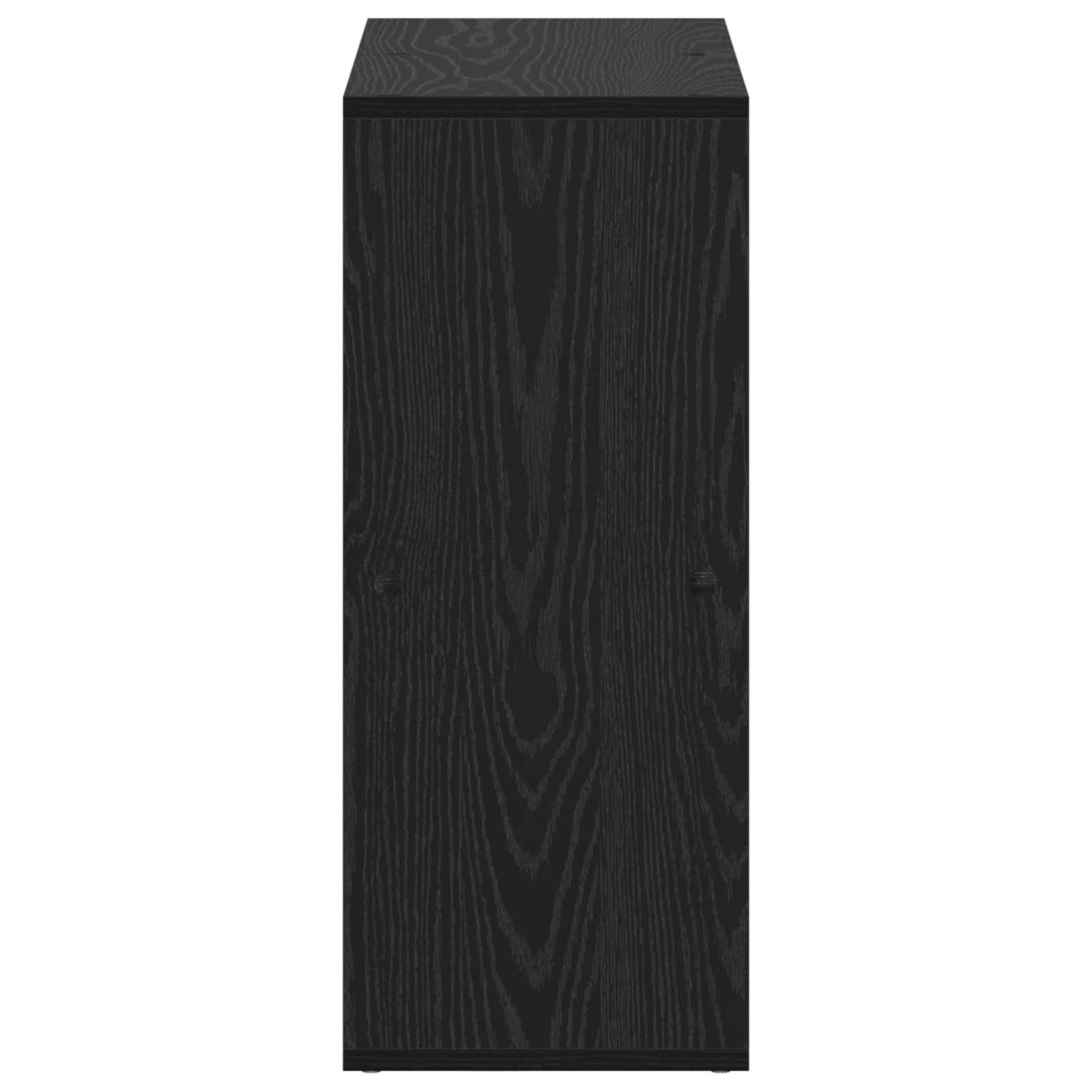 Bücherregal Schwarz Eichen-Optik 69,5 x 29 x 69,5 cm