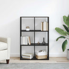 Bücherregal Schwarz Eichen-Optik 69,5 x 29 x 103,5 cm