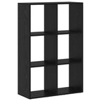 Bücherregal Schwarz Eichen-Optik 69,5 x 29 x 103,5 cm