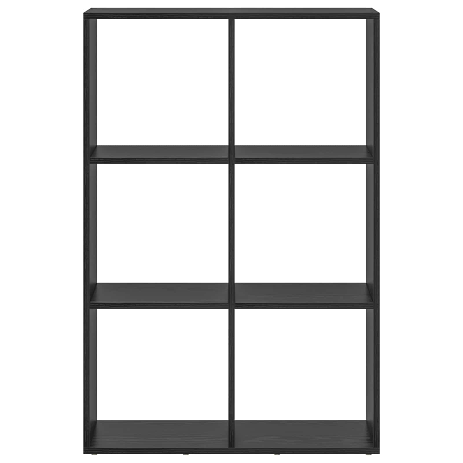 Bücherregal Schwarz Eichen-Optik 69,5 x 29 x 103,5 cm