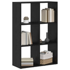Bücherregal Schwarz Eichen-Optik 69,5 x 29 x 103,5 cm