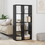 Bücherregal Schwarz Eichen-Optik 69,5 x 29 x 137,5 cm