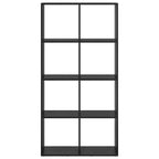 Bücherregal Schwarz Eichen-Optik 69,5 x 29 x 137,5 cm