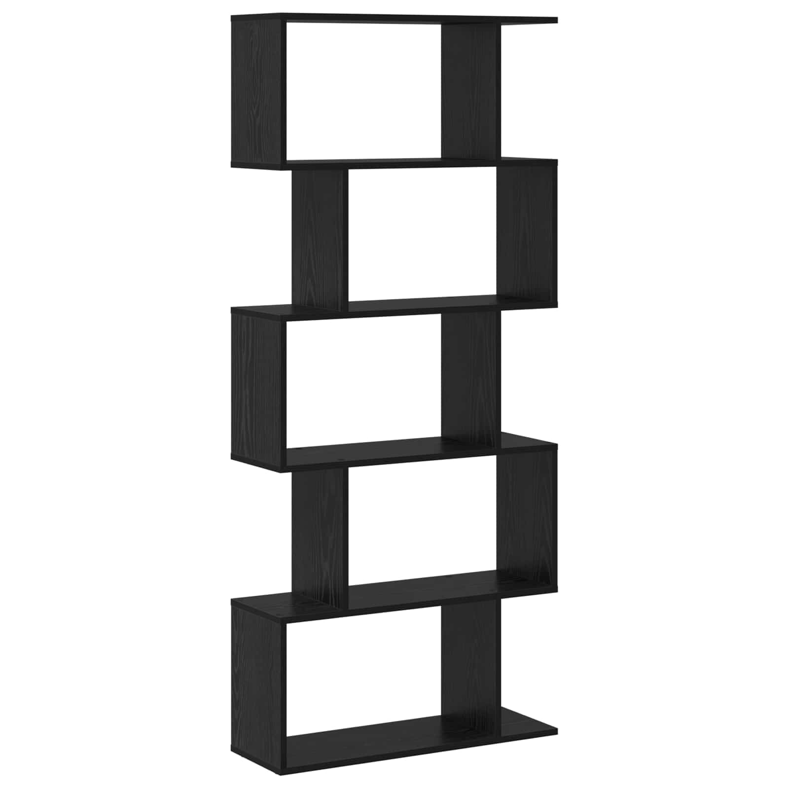 Bücherregal Schwarz Eichen-Optik 70 x 24 x 161 cm Holzwerkstoff