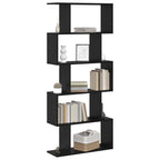 Bücherregal Schwarz Eichen-Optik 70 x 24 x 161 cm Holzwerkstoff