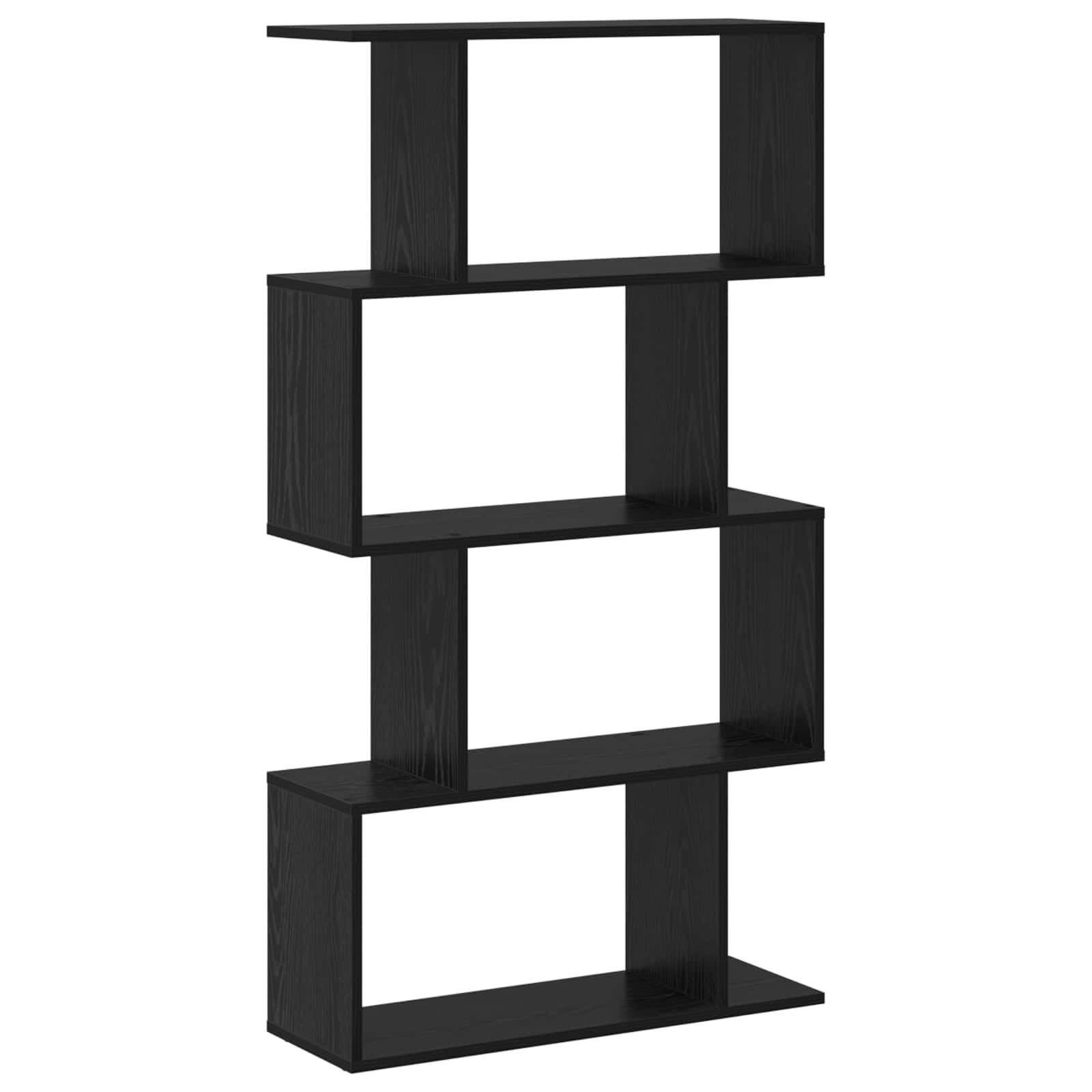 Bücherregal Schwarz Eichen-Optik 70 x 24 x 129 cm Holzwerkstoff