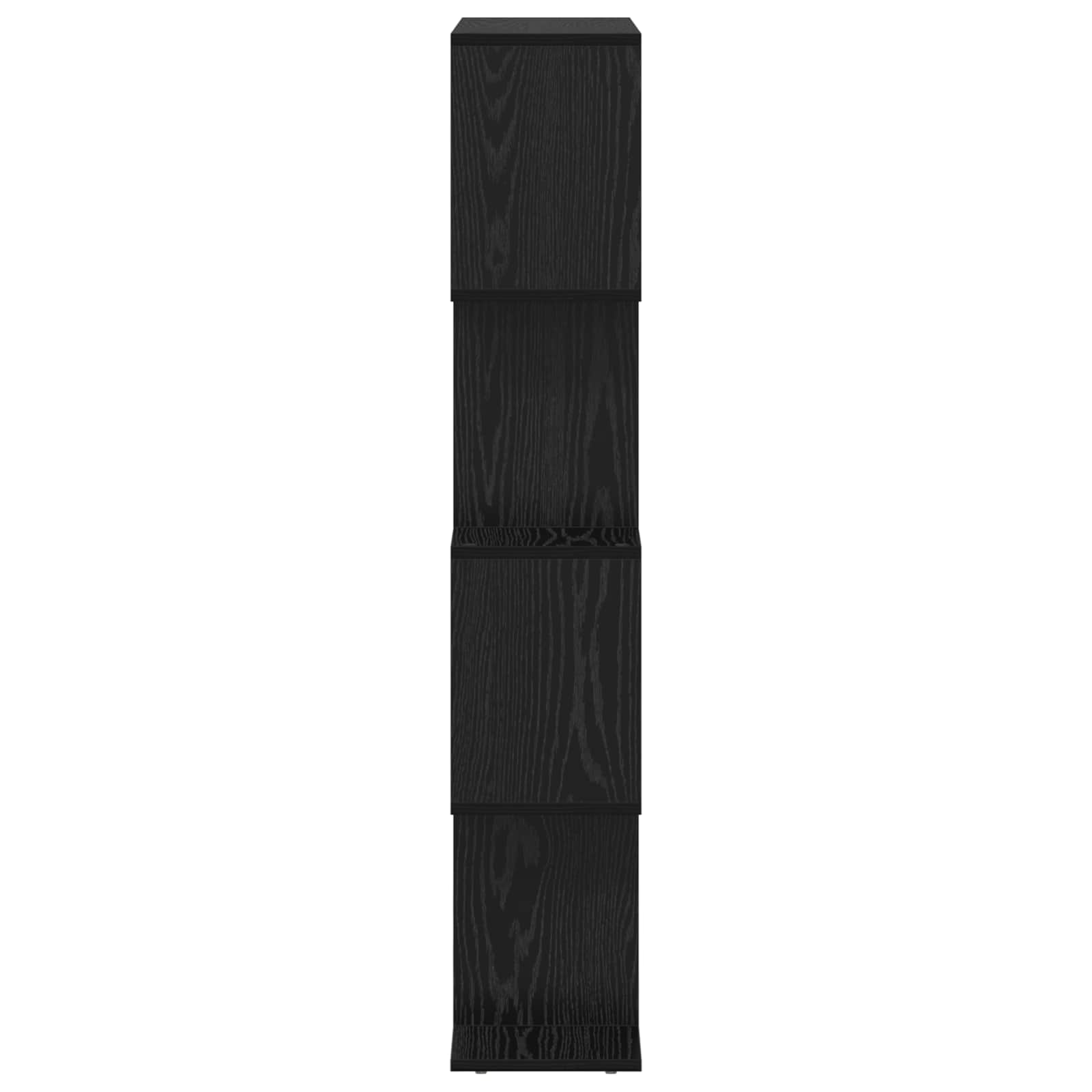 Bücherregal Schwarz Eichen-Optik 70 x 24 x 129 cm Holzwerkstoff