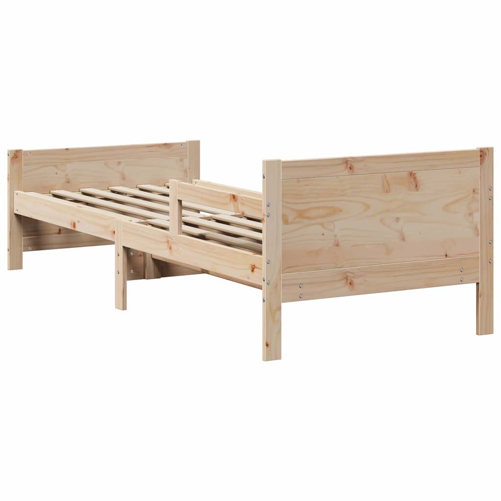 Bettrahmen mit Kopfteil Braun 80 x 200 cm Holzwerkstoff