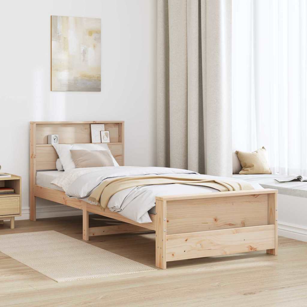 Bettrahmen mit Kopfteil Braun 80 x 200 cm Holzwerkstoff
