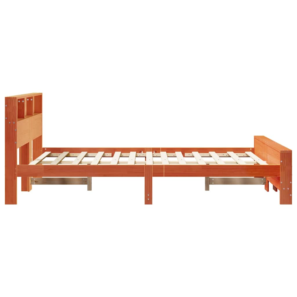 Bettrahmen mit Kopfteil Wachsbraun 120 x 190 cm Holzwerkstoff