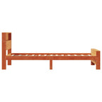 Bettrahmen mit Kopfteil Wachsbraun 90 x 190 cm Holzwerkstoff