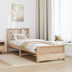 Bettrahmen mit Kopfteil Braun 75 x 190 cm Holzwerkstoff