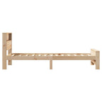 Bettrahmen mit Kopfteil Braun 75 x 190 cm Holzwerkstoff
