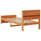 Bettrahmen mit Kopfteil Wachsbraun 75 x 190 cm Holzwerkstoff