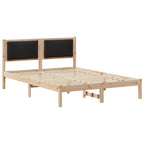 Bettrahmen Schwarz 150 x 200 cm Massives Kiefernholz
