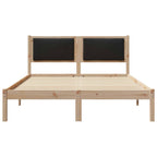 Bettrahmen Schwarz 135 x 190 cm Massives Kiefernholz