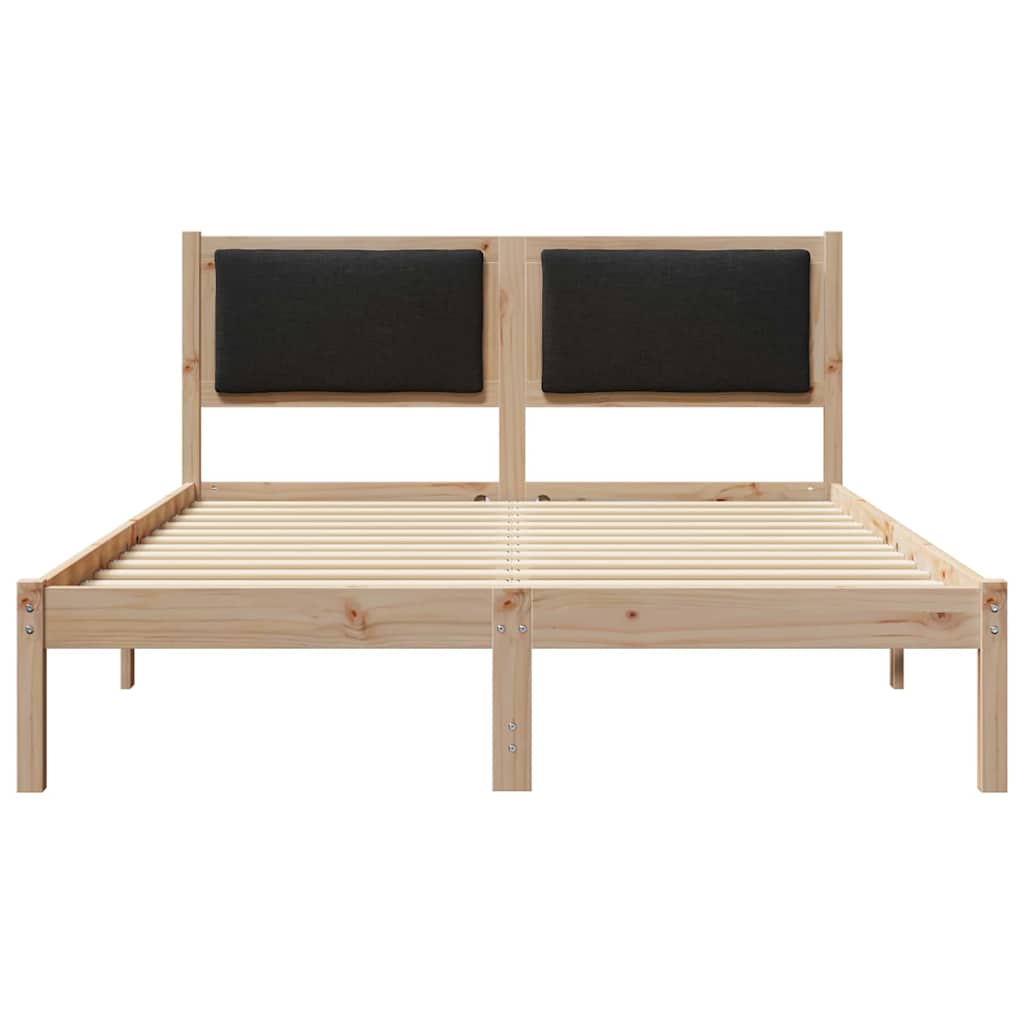 Bettrahmen Schwarz 135 x 190 cm Massives Kiefernholz