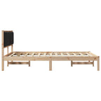 Bettrahmen Schwarz 135 x 190 cm Massives Kiefernholz