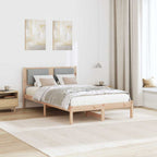 Bettrahmen Hellgrau 120 x 190 cm Massives Kiefernholz
