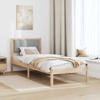 Bettrahmen Hellgrau 80 x 200 cm Massives Kiefernholz