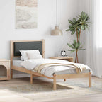 Bettrahmen Dunkelgrau 80 x 190 cm Massives Kiefernholz