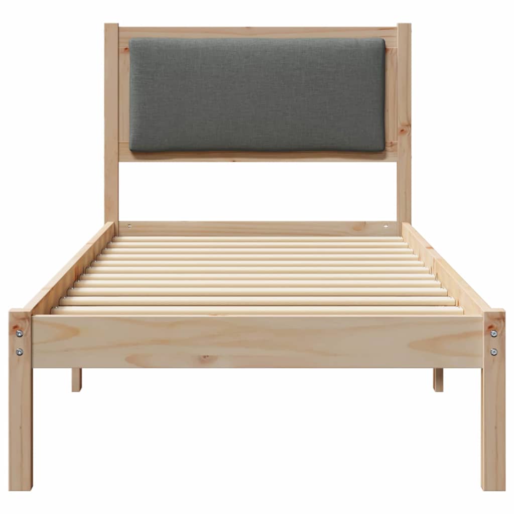Bettrahmen Dunkelgrau 80 x 190 cm Massives Kiefernholz