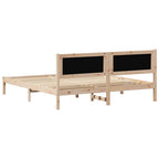 Bettrahmen mit Kopfteil Taupe 160 x 200 cm Massives Kiefernholz