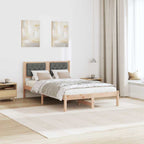 Bettrahmen Dunkelgrau 120 x 200 cm Massives Kiefernholz