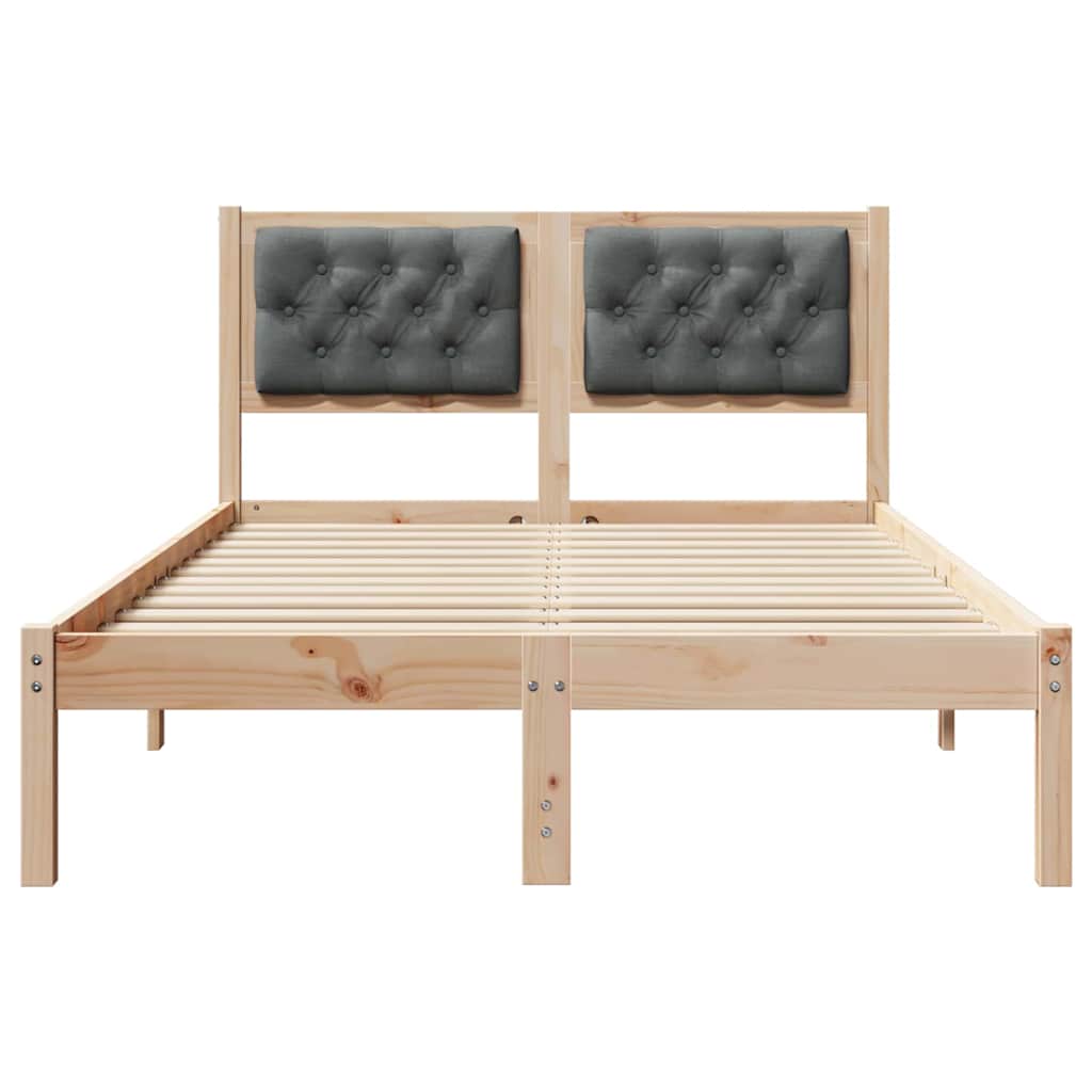 Bettrahmen Dunkelgrau 120 x 200 cm Massives Kiefernholz