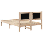 Bettrahmen Dunkelgrau 135 x 190 cm Massives Kiefernholz