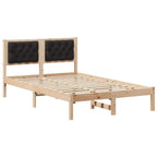 Bettrahmen Schwarz 135 x 190 cm Massives Kiefernholz