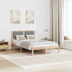 Bettrahmen Hellgrau 120 x 190 cm Massives Kiefernholz