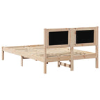Bettrahmen Hellgrau 120 x 190 cm Massives Kiefernholz