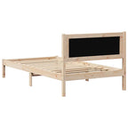 Bettrahmen Hellgrau 100 x 200 cm Massives Kiefernholz