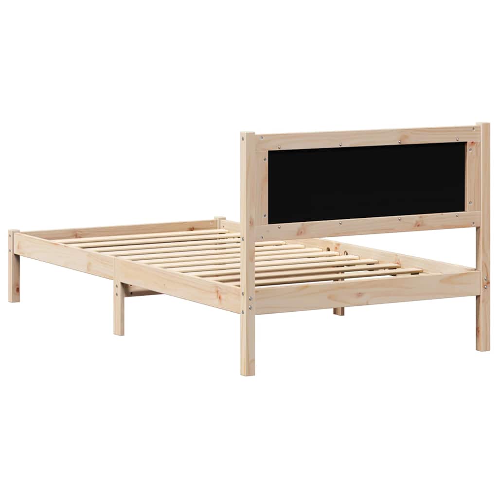 Bettrahmen Hellgrau 100 x 200 cm Massives Kiefernholz