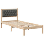 Bettrahmen Dunkelgrau 80 x 200 cm Massives Kiefernholz