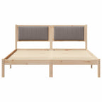 Bettgestell mit gepolstertem Kopfteil Taupe 160 x 200 cm
