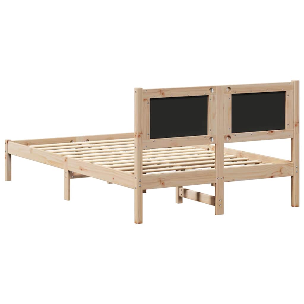 Bettgestell mit gepolstertem Kopfteil Schwarz 120 x 200 cm