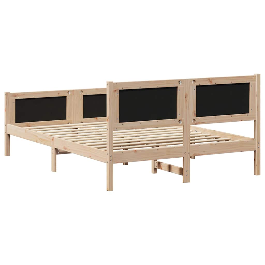Bettrahmen mit Kopfteil Taupe 140 x 190 cm Stoff