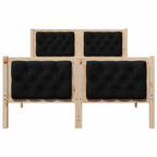 Bettrahmen Schwarz 120 x 200 cm Massives Kiefernholz