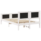 Bettrahmen Hellgrau 135 x 190 cm Massives Kiefernholz