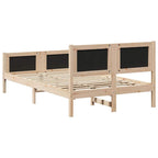 Bettrahmen Schwarz 120 x 190 cm Massives Kiefernholz