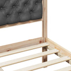 Bettrahmen Dunkelgrau 100 x 200 cm Massives Kiefernholz