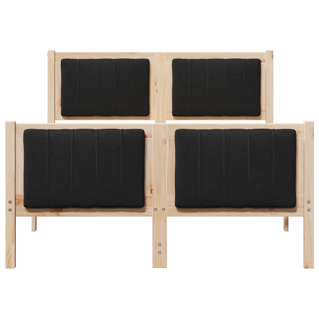 Bettgestell Braun und Schwarz 120 x 200 cm Massivholz Kiefer