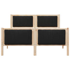Bettgestell Braun und Schwarz 135 x 190 cm Massivholz Kiefer